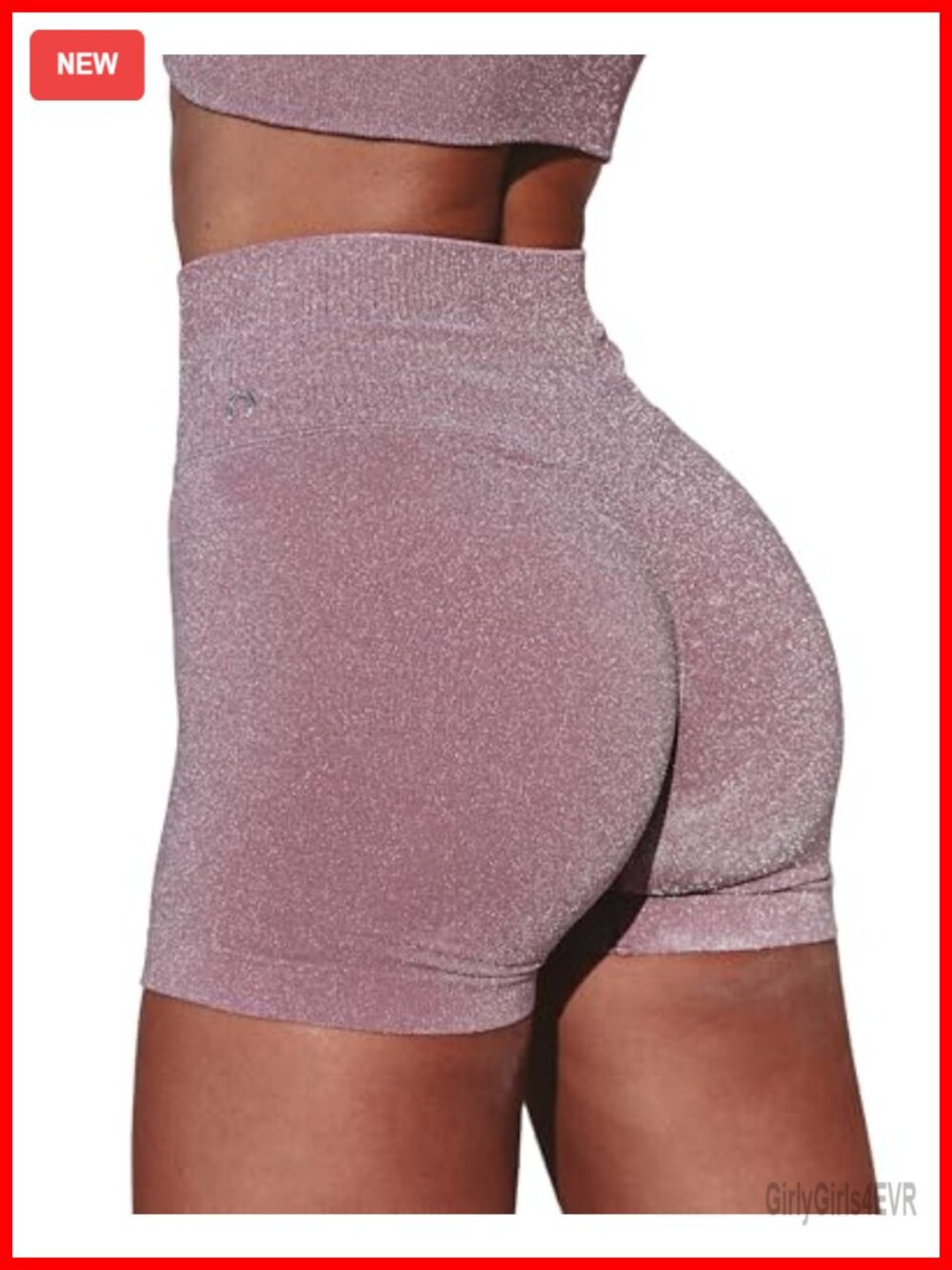 Shiny Seamless High Waisted Biker Shorts 4" Tummy Control Gym Yoga